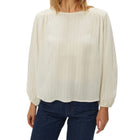 Michael Stars Dolly Metallic Stripe Top - Ivory Combo