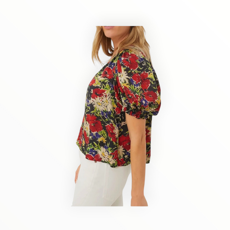 The Great. The Ponder Top - Hidden Garden Floral