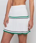 L'Etoile Sport Knife Pleat Knit Skirt - White