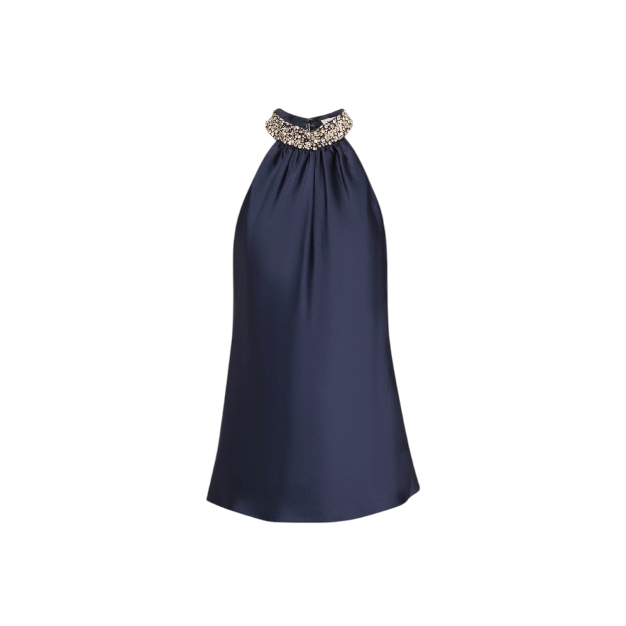 SIMKHAI Navi Sleeveless Crystal-Embellished Top - Midnight