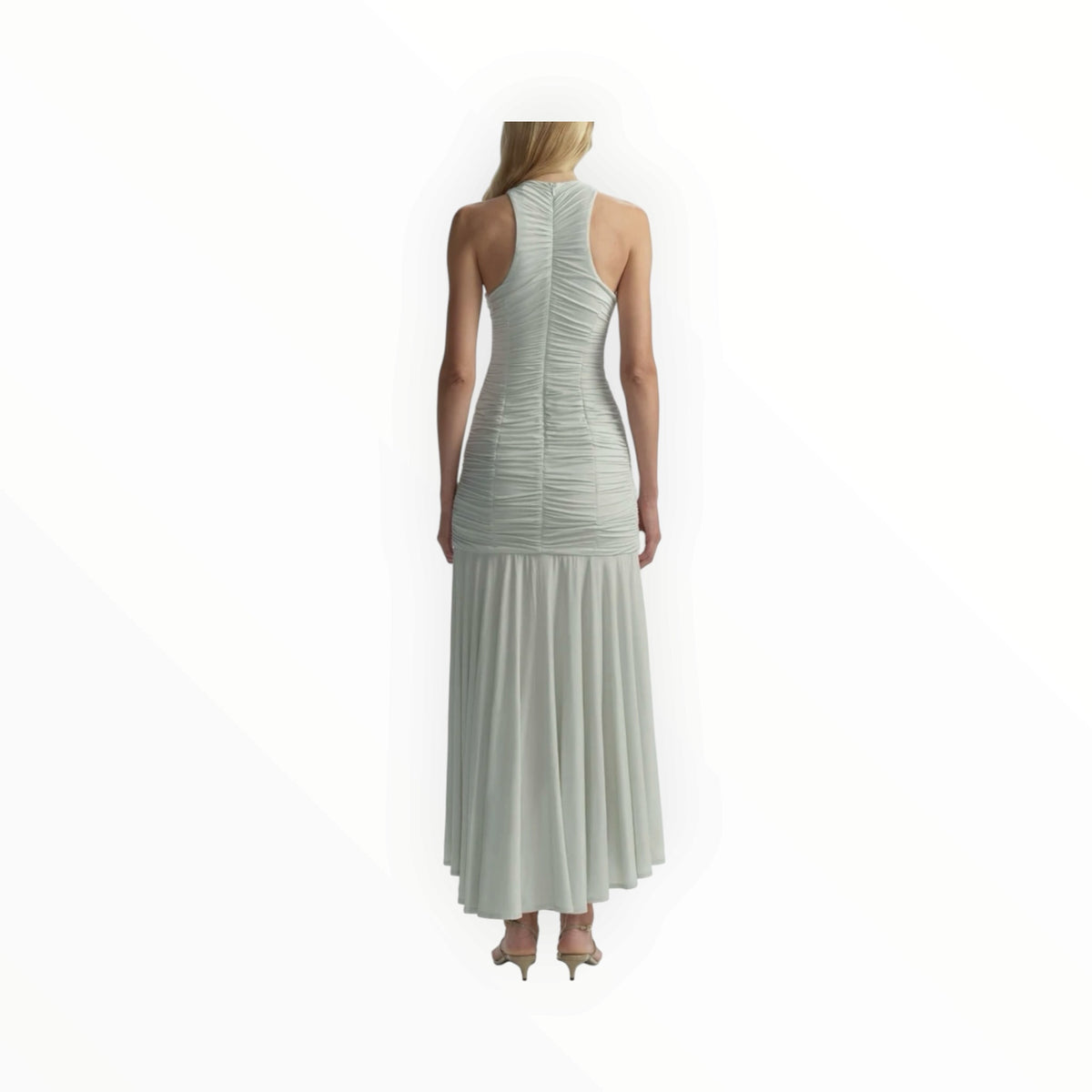 A.L.C. Ayla Ruched Knit Midi Dress - Pale Mint