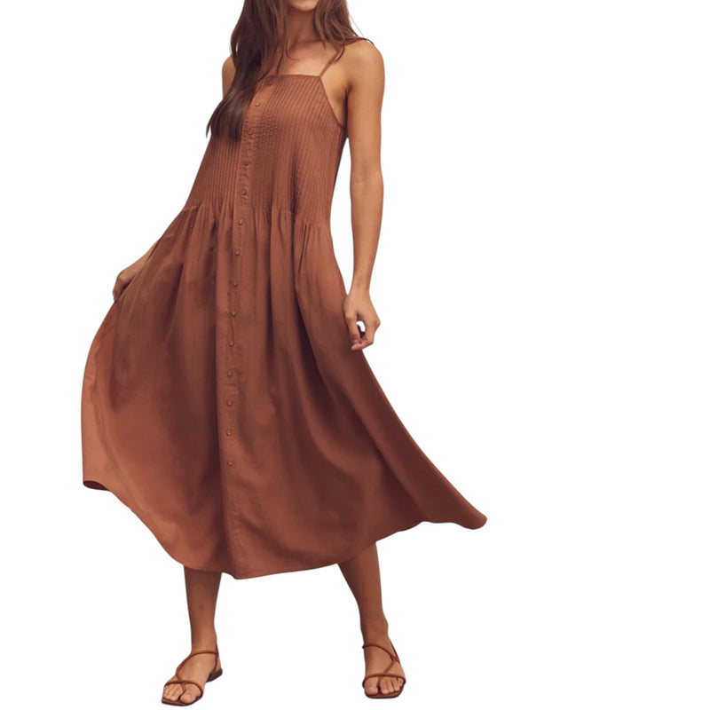 amente Pintuck Cami Dress - Latte