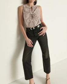 Nation Ltd Mimmi Keyhole Top - Sable Stripe