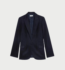 Zadig & Voltaire Valse Single Breasted Wool Blazer - Encre