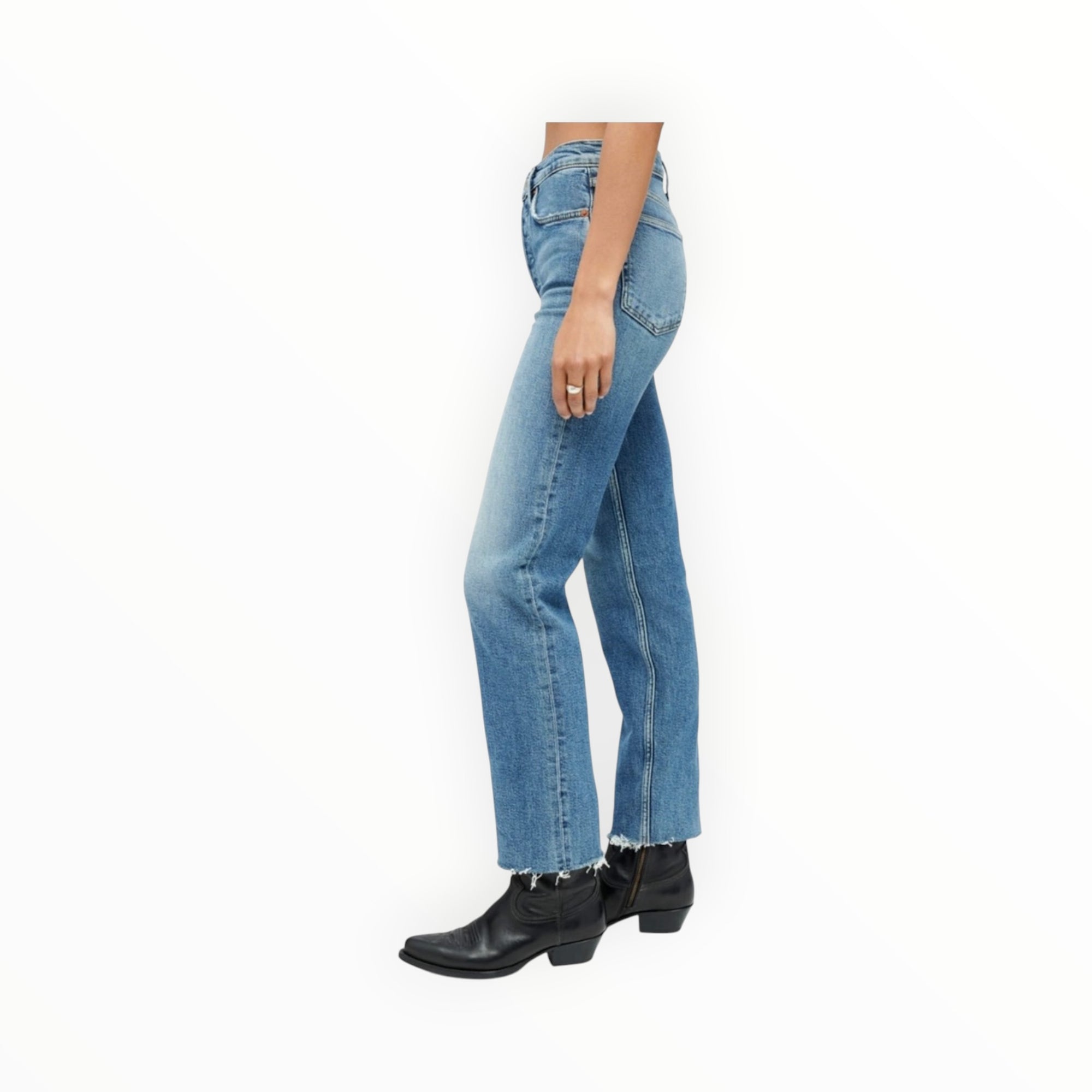 Re/Done Ultra High Rise Ankle Crop - Mid 70s
