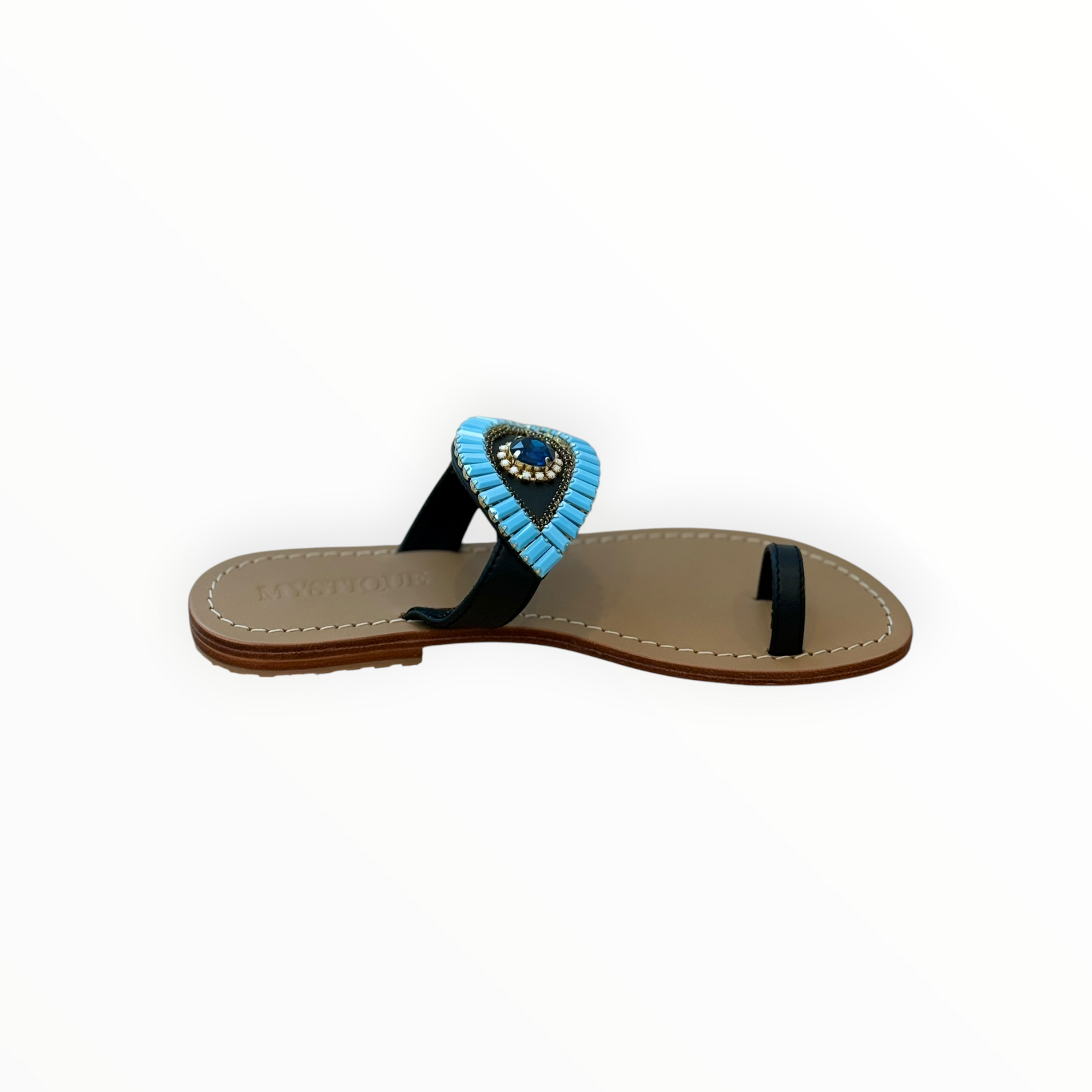 Mystique Sandals - Black/Turquoise