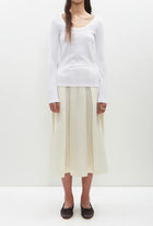 TOTÊME Wool Silk Twinflower Skirt - Macadamia