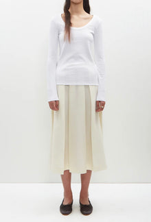 TOTÊME Wool Silk Twinflower Skirt - Macadamia