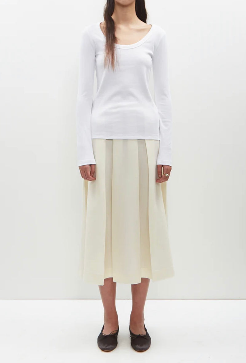 TOTÊME Wool Silk Twinflower Skirt - Macadamia