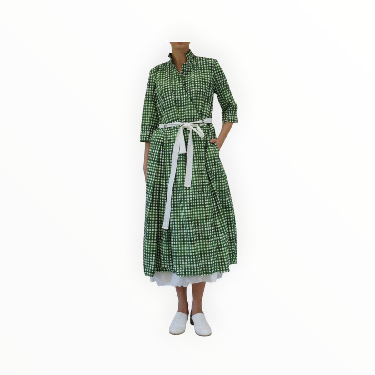 H+ Hannoh Wessel Delmira Dress - Green Check