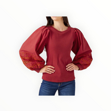 Alivia The Chrissy Top - Clay Embroidery