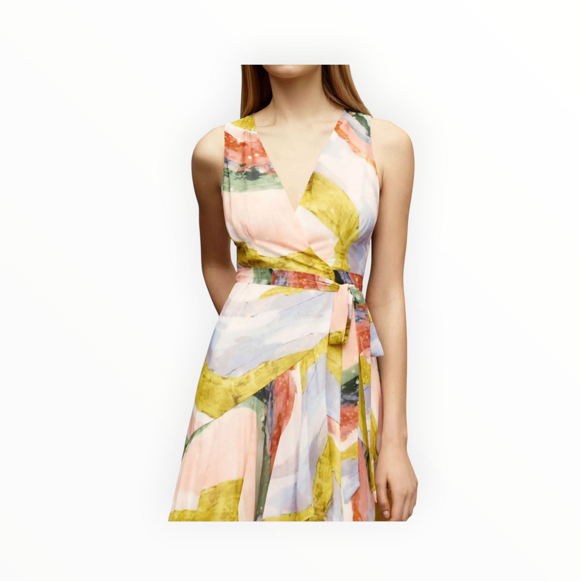 Hutch Trinity Dress - Multi Cascade Brushstrokes