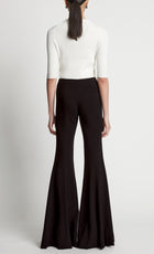 Proenza Schouler Viscose Suiting Wide Leg Pants - Black