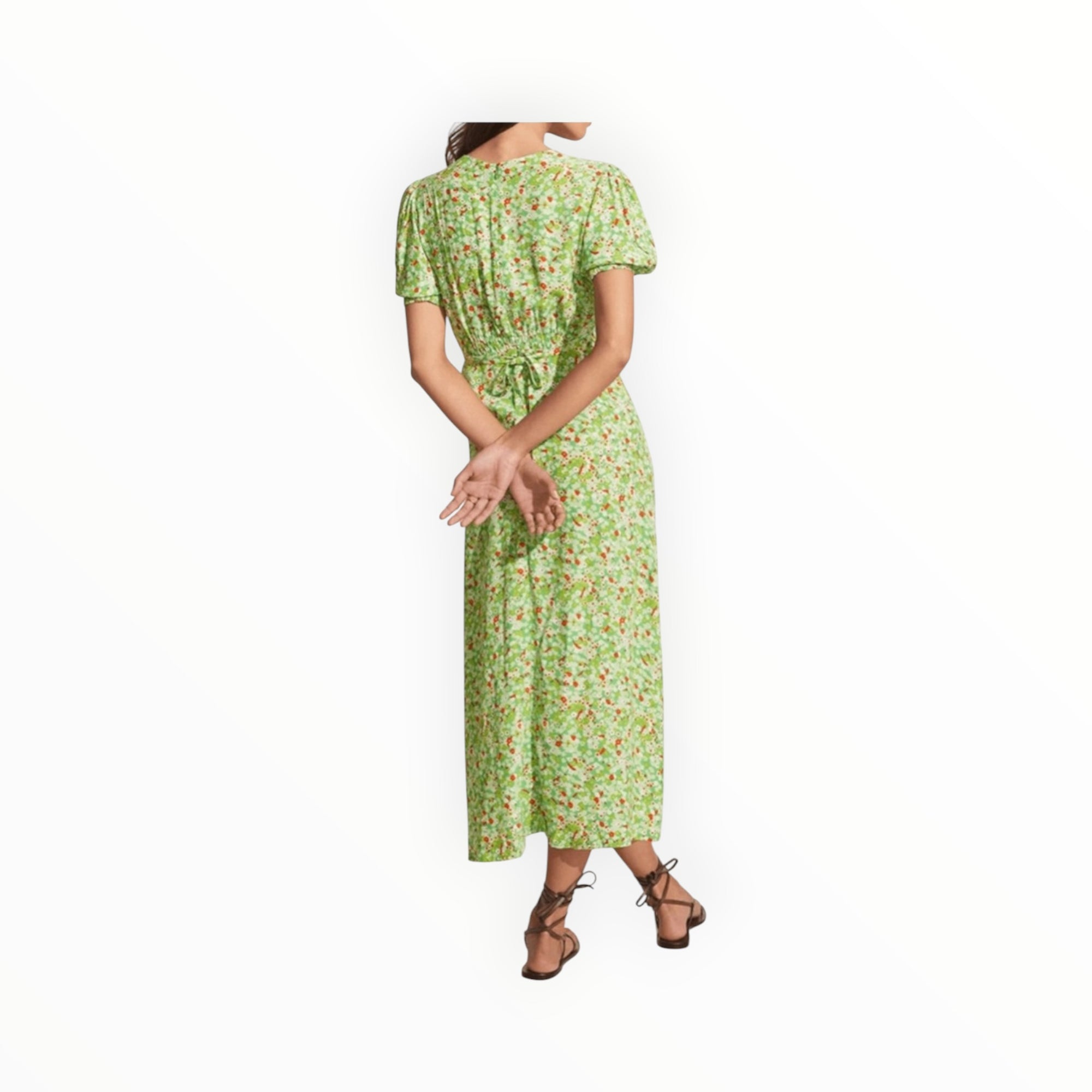 Faithful The Brand Bellavista Dress - Lou Floral Print Green