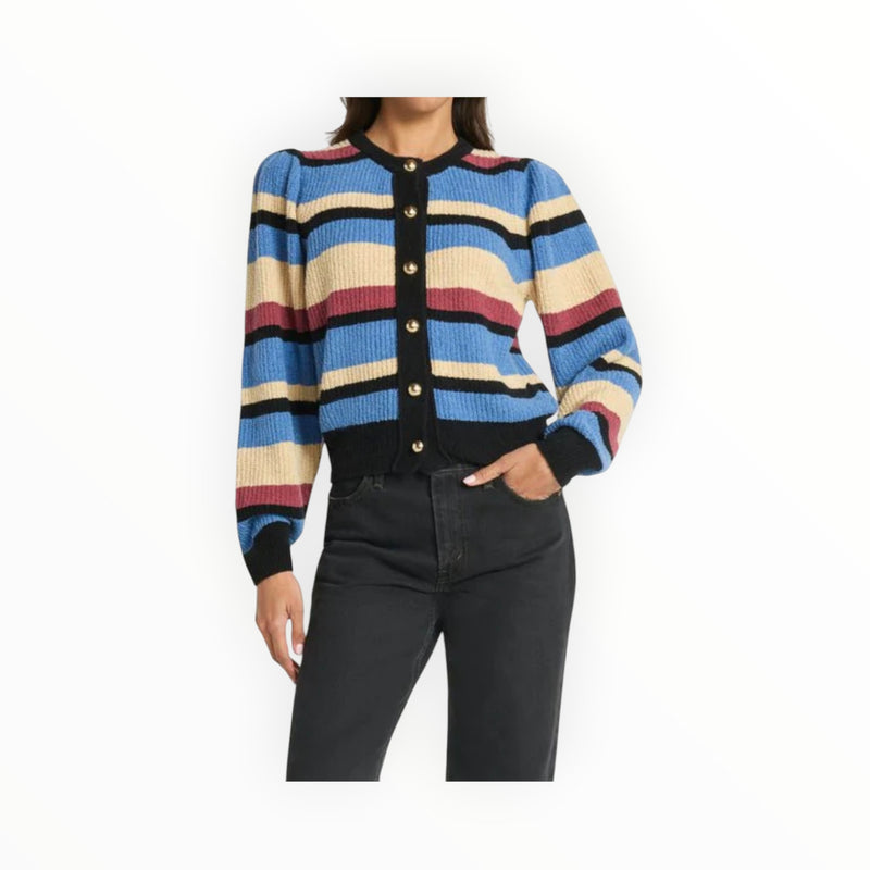 Nation Ltd Carmela Cardigan - Velour Multi Stripe