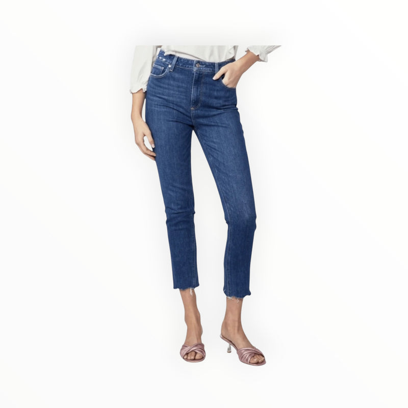 Paige Sarah Slim Crop - Radio Star Distressed Fly Hem