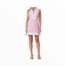 Sail to Sable Stripe Sleeveless Classic Tunic - Coral/White