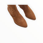 Frēda Salvador Jolene Western Ankle Boot - Bronze Suede