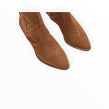 Frēda Salvador Jolene Western Ankle Boot - Bronze Suede