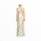 Sachin & Babi Delphine Mint Green Floral One Shoulder A-Line Gown - Celadon Sweetbriar
