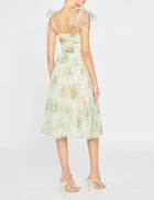 THEIA Betty Pleated Organza Dress - Petite Primrose