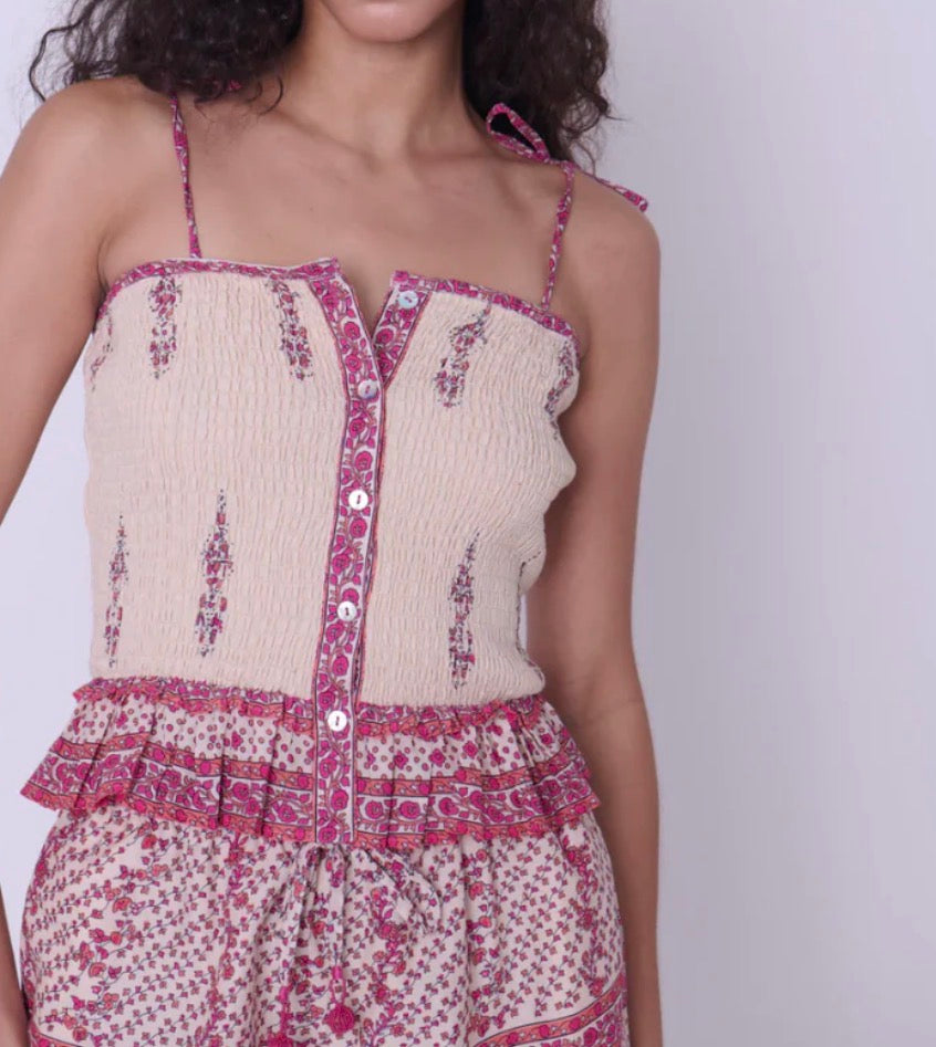 Love The Label Augusta Top - Jacqueline Print Pink