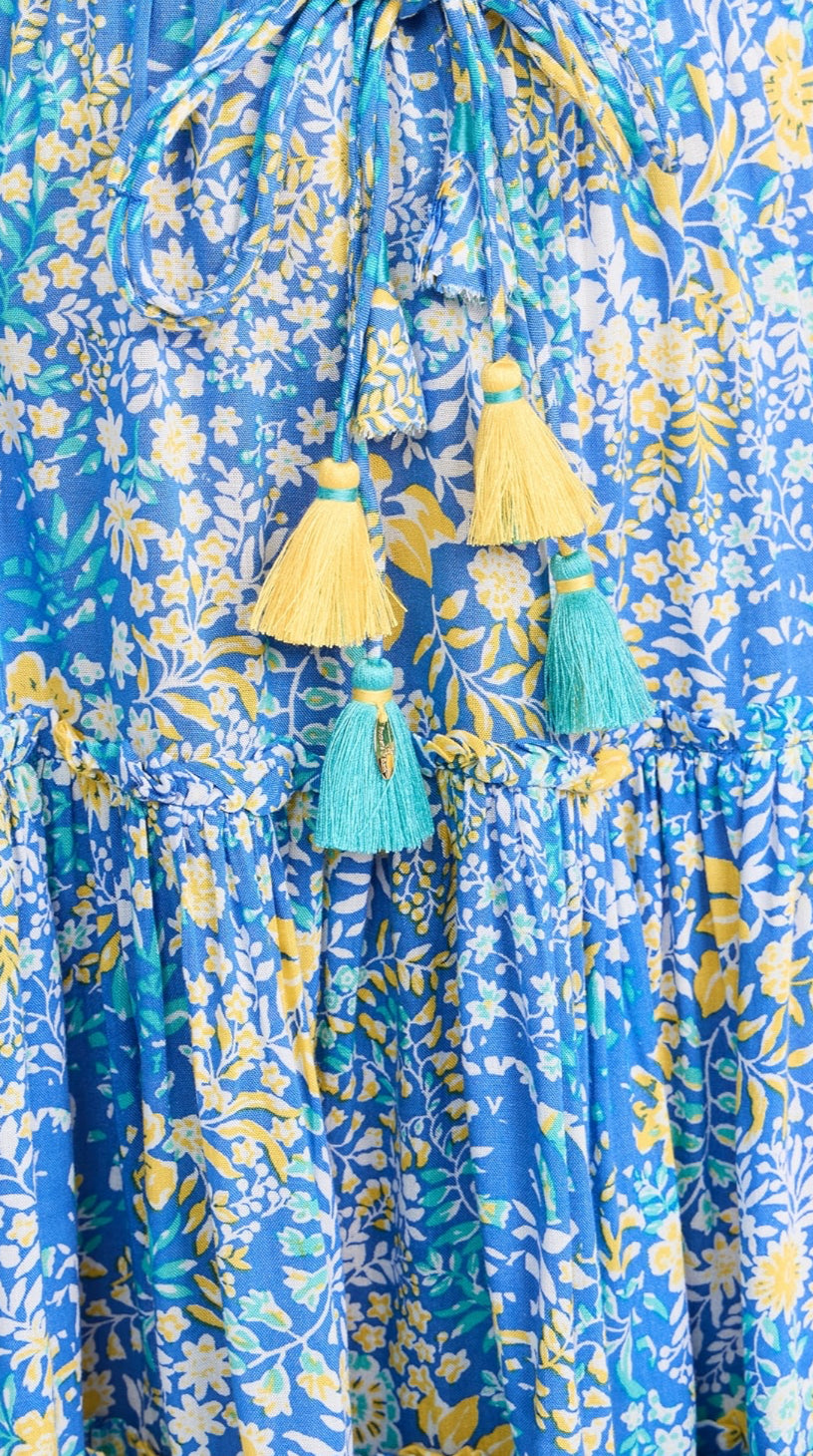 Poupette St. Barth Bona Mini Dress - Blue Corolle