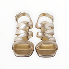 Sam Reychler Strappy Metallic Heel - Gold