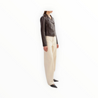 Lamarque Pascale Fitted Faux Leather Jacket - Dark Brown
