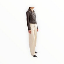 Lamarque Pascale Fitted Faux Leather Jacket - Dark Brown