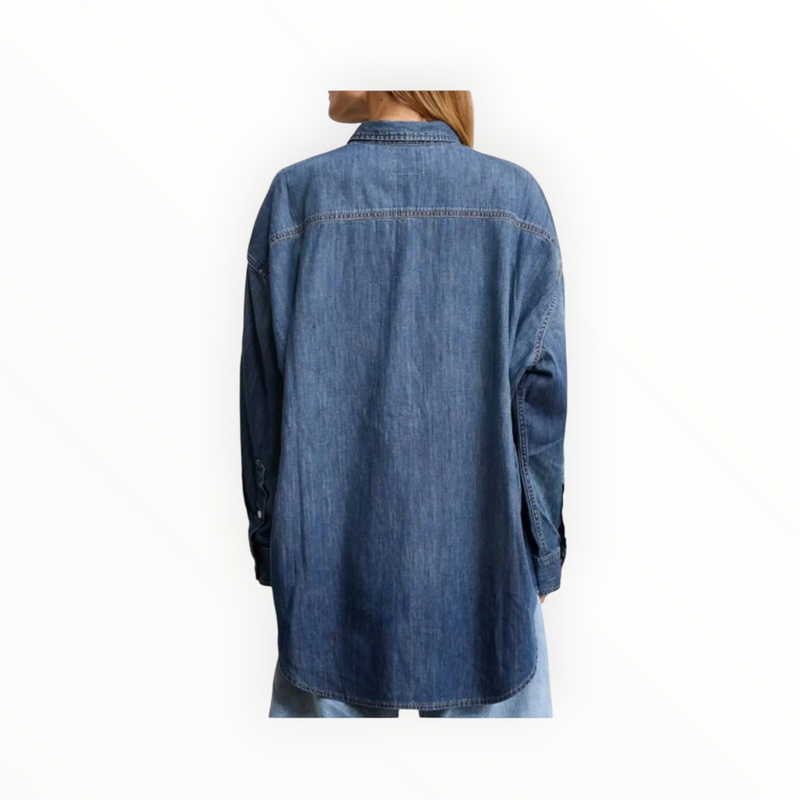 Denimist Button Front Workshirt - Seymour Indigo