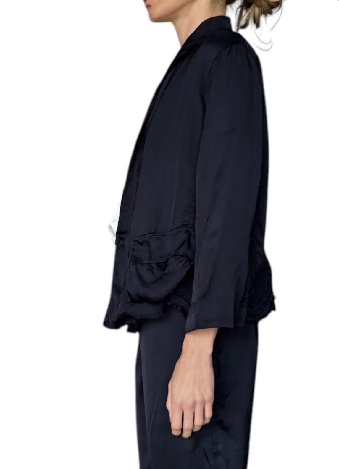 Jaga DTLA Adina Satin Jacket - Navy