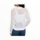 Autumn Cashmere Mesh Bomber - Bleach White