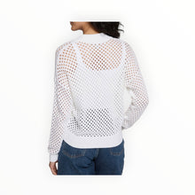 Autumn Cashmere Mesh Bomber - Bleach White