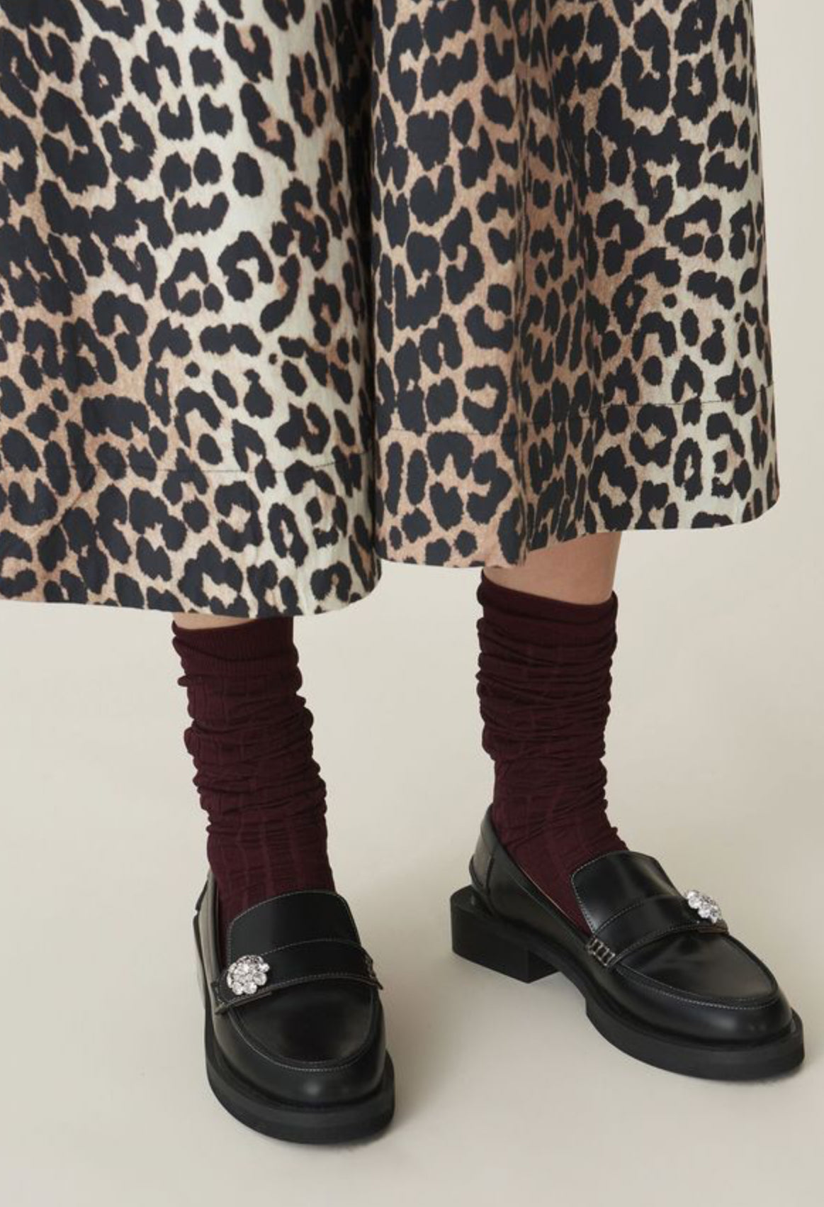 GANNI Jewel Moccasins - Black