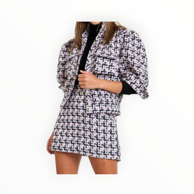 Christy Lynn Karin Tweed Jacket - Pink