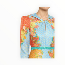 Saloni Claudia Midi Dress - Florentina Cloud