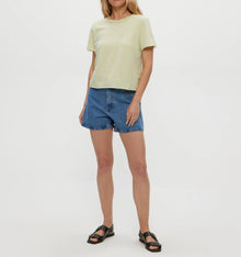 Michael Stars Jackie Crewneck Tee - Celery