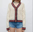 Re/Done 50s V-neck Cardigan - Linen Multi