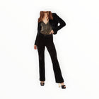Traffic People Briar Cropped Velvet Jacket - Black