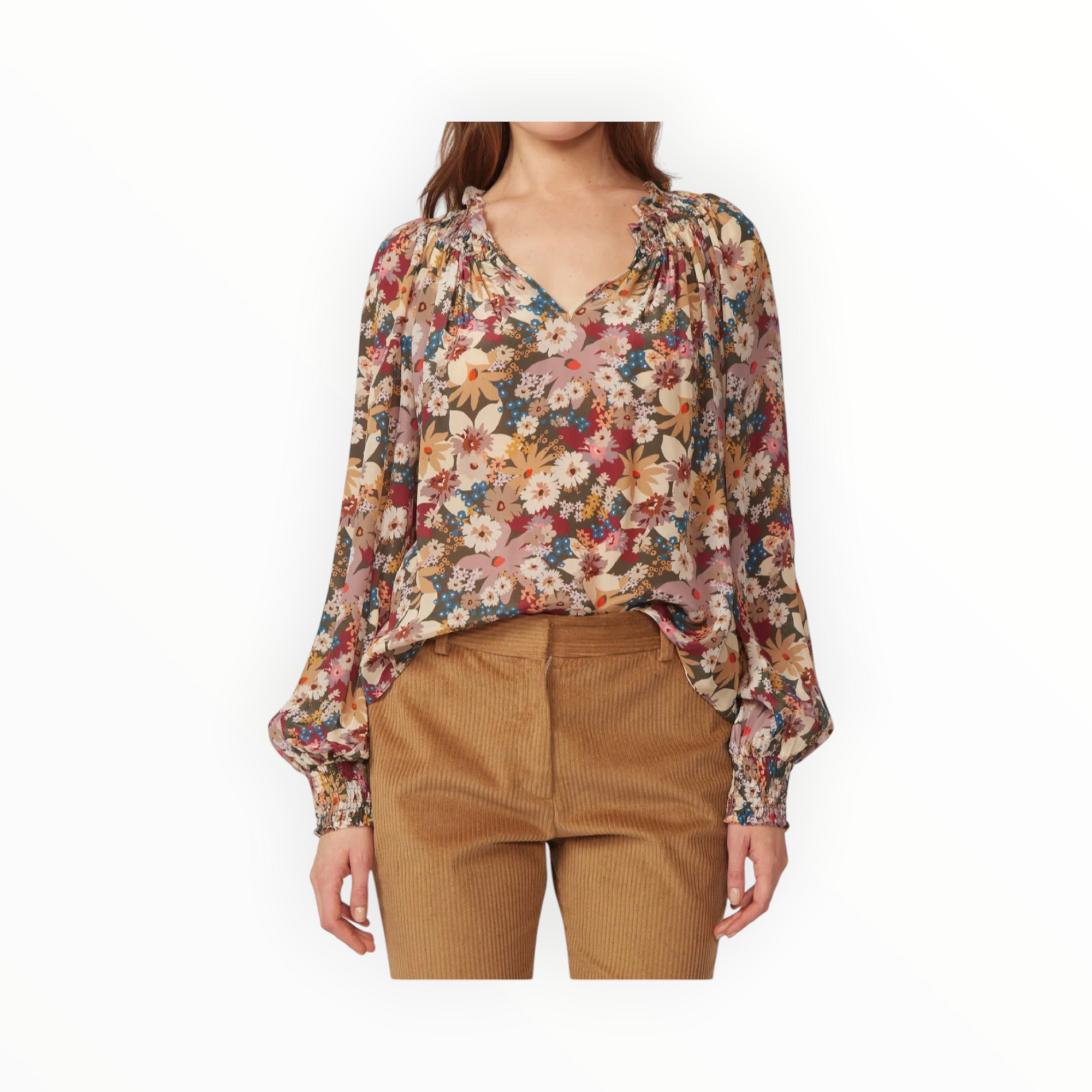 Gilner Farrar Calista Printed Blouse - Flower Power