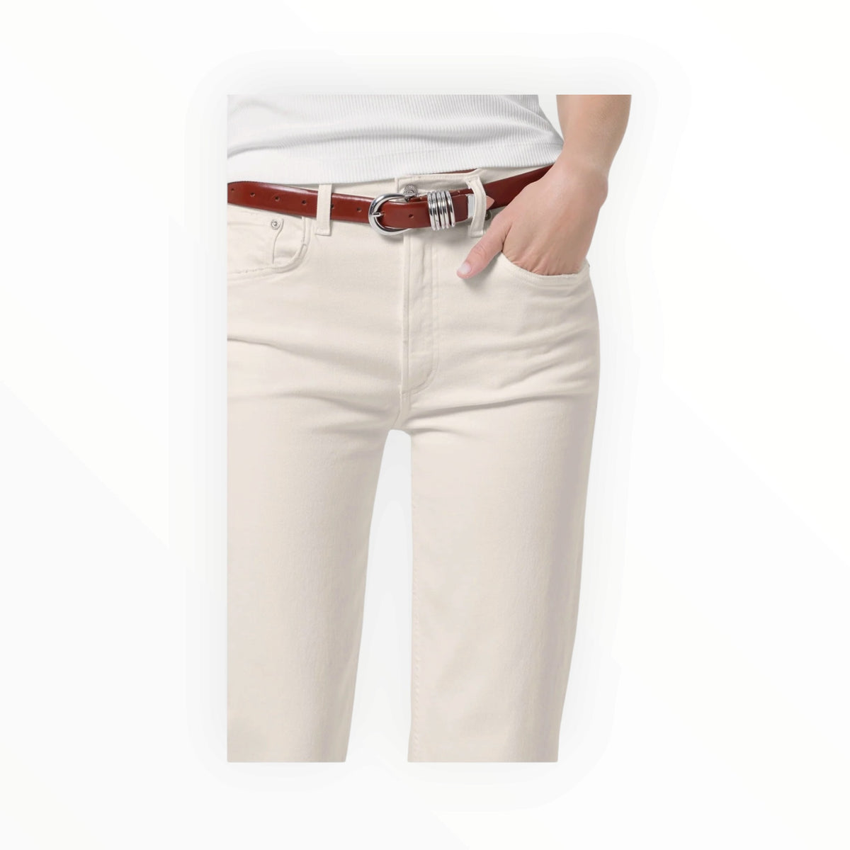 Citizens of Humanity Palma Straight Clean Hem - Almond
