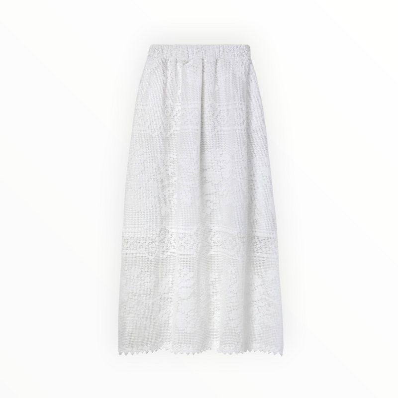 Beaumont Organic Lyla-Fay Cotton Lace Skirt - White