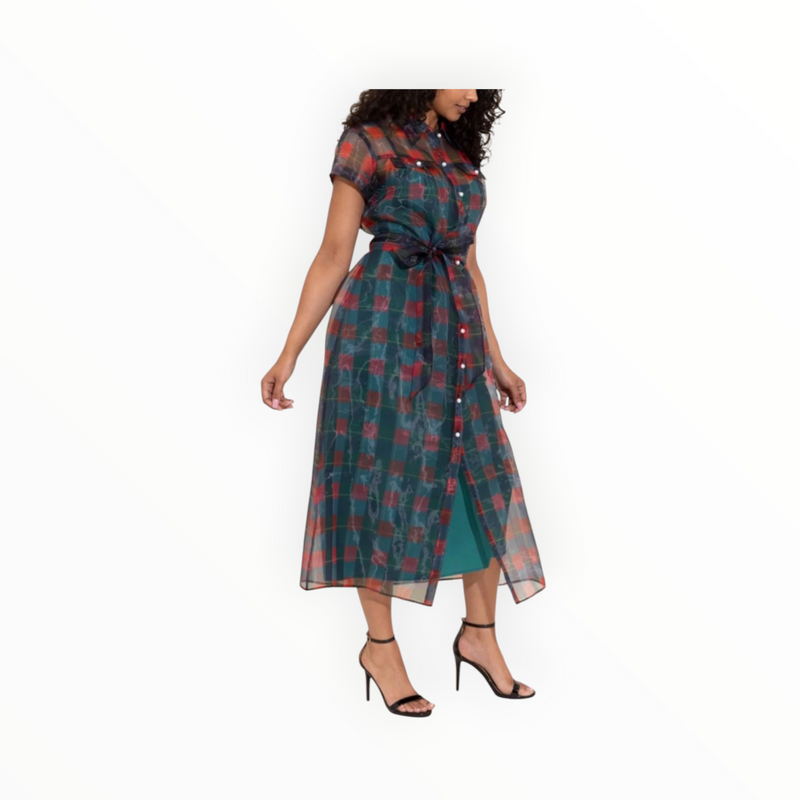 Alden Adair Rachel Dress - Holiday Plaid