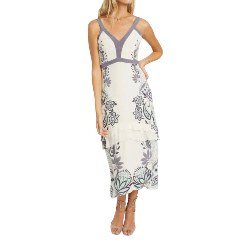 Caballero Sana Dress - Ivory Protea Paisley