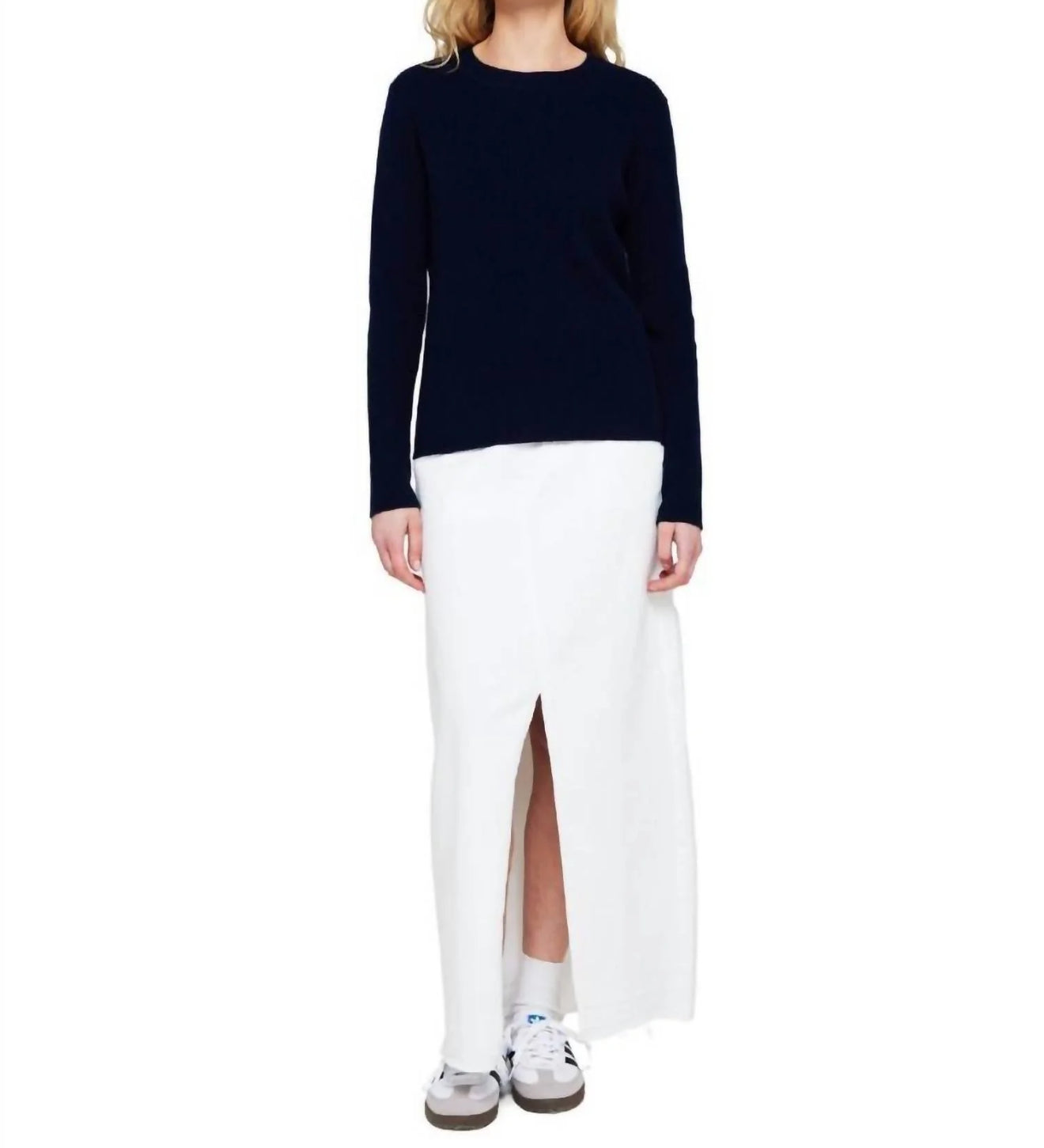 Brodie Cashmere Katie Sweater - Navy