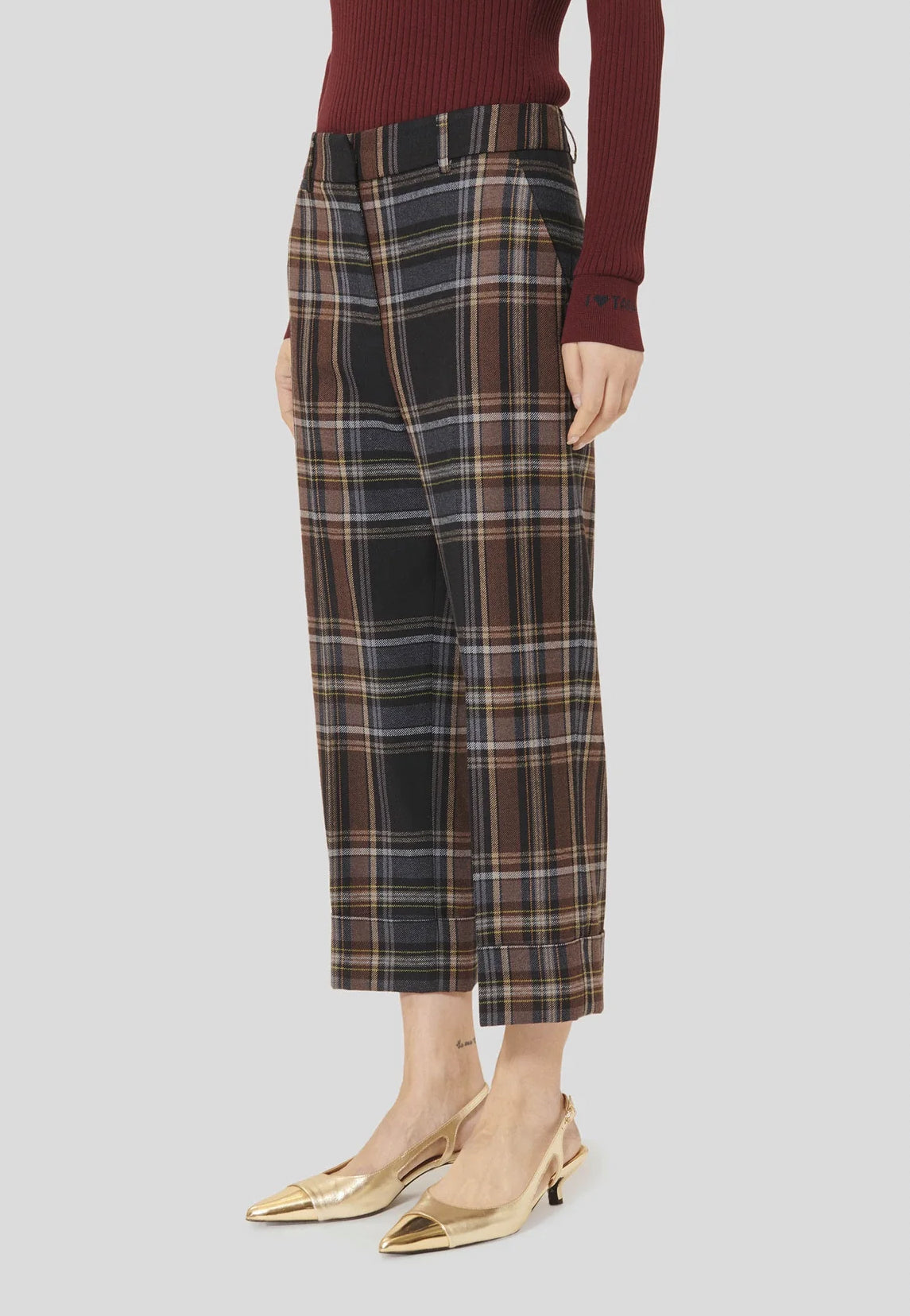 Tara Jarmon Piper Pants - Midnight Blue Tartan
