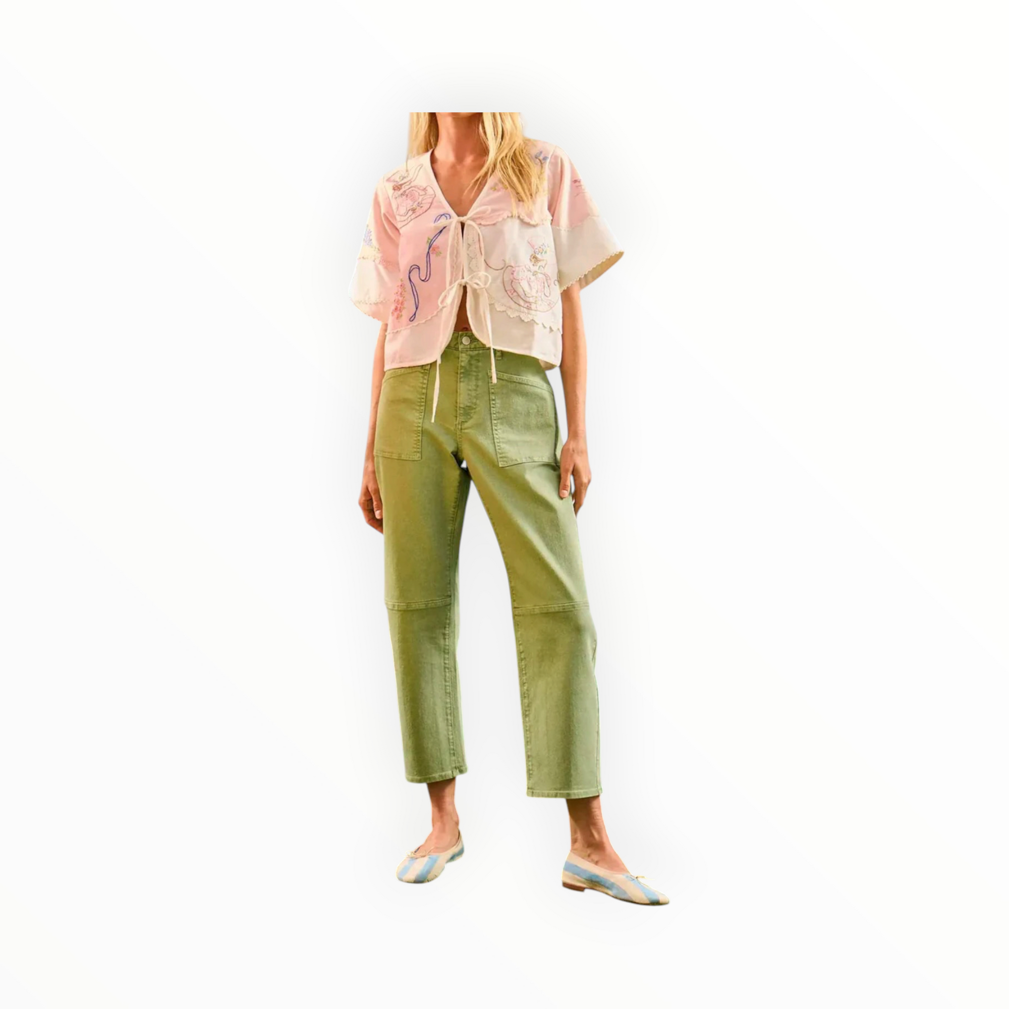 Hunter Bell Mallory Jeans - Leaf Green Denim