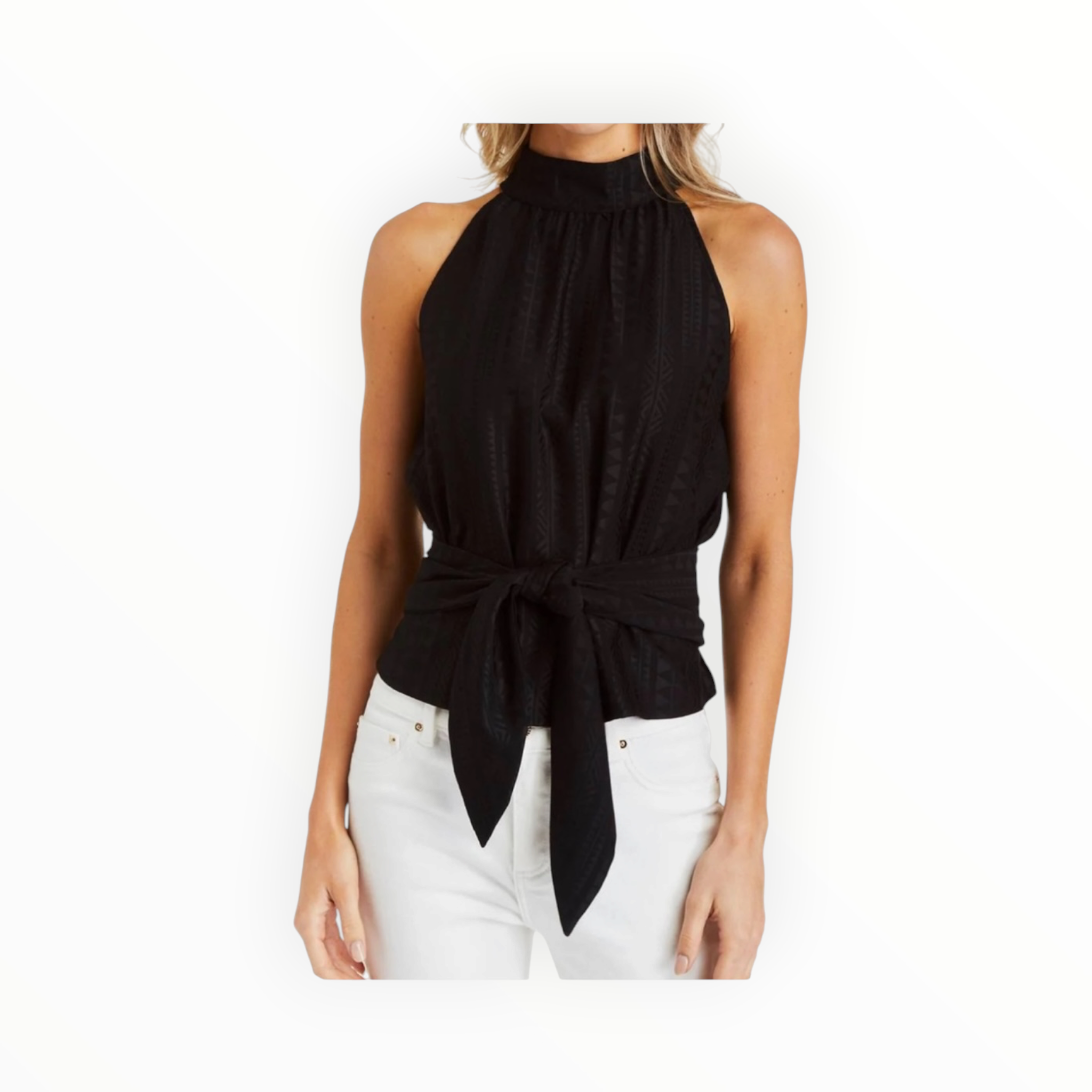 DREW Madi Halter Top - Black