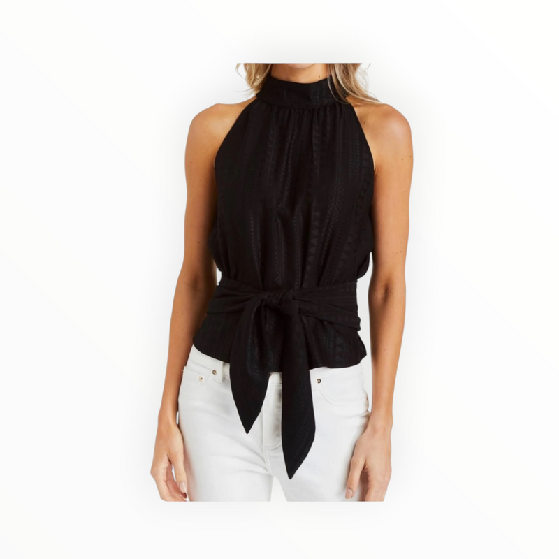 DREW Madi Halter Top - Black